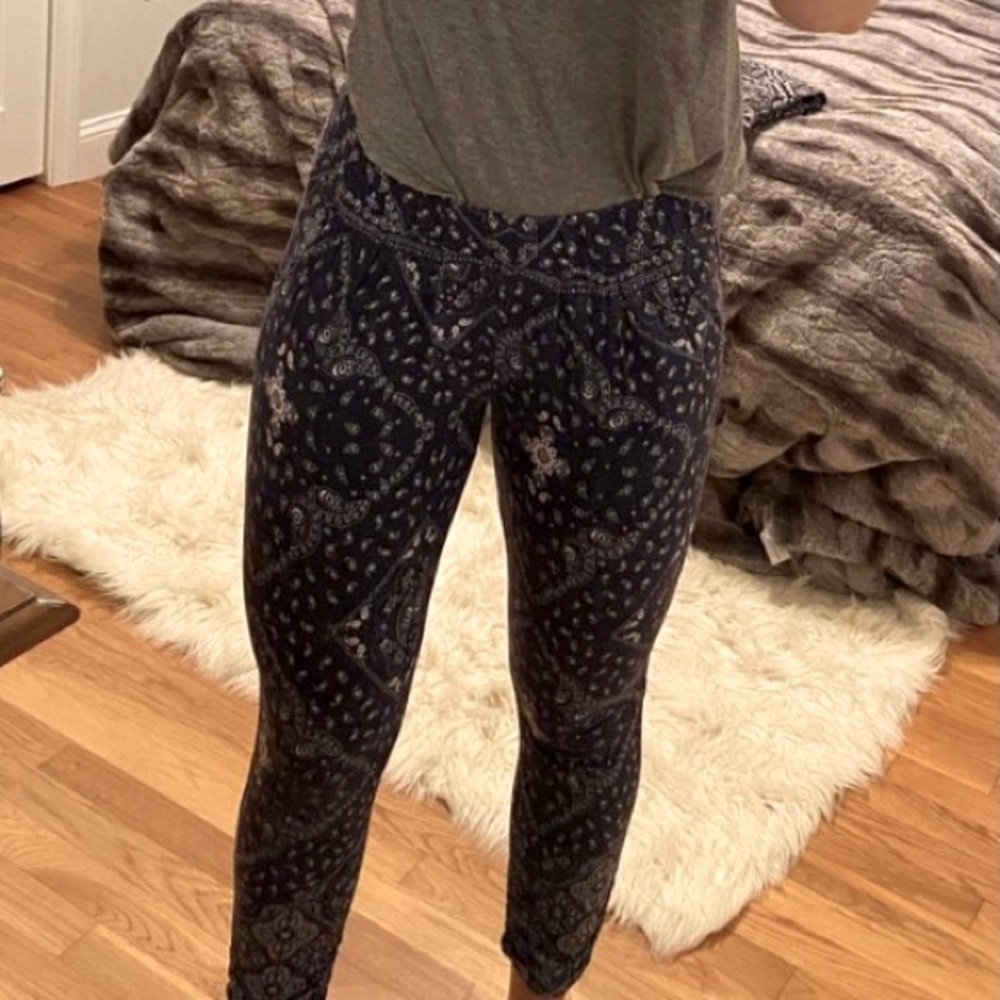 Blue Bandana Patterned Joggers